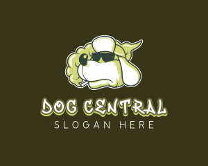  Smoker Cool  Dog  logo design