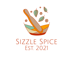 Multicolor Organic Spices logo design