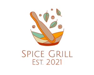 Multicolor Organic Spices logo design