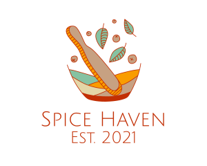 Multicolor Organic Spices logo design