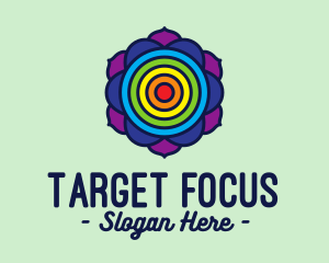 Rainbow Lotus Target logo design