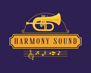 Trumpet Musical Instrument logo