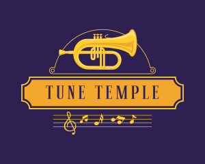 Trumpet Musical Instrument logo