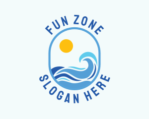 Seaside Wave Beach Resort logo design