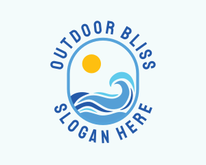 Seaside Wave Beach Resort logo design