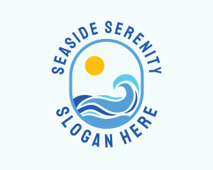 Seaside Wave Beach Resort logo design