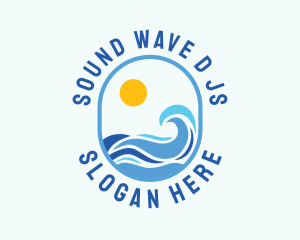 Seaside Wave Beach Resort logo design