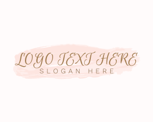 Business Watercolor Cursive  Logo