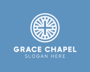 Religious Cross Chapel logo design