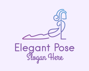 Yoga Pose Upward Dog logo