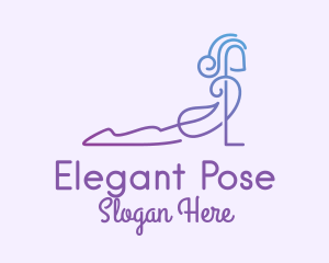 Yoga Pose Upward Dog logo design