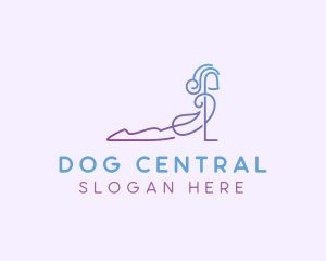 Yoga Pose Upward Dog logo design