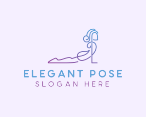 Yoga Pose Upward Dog logo design