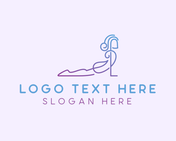 Yoga Pose Upward Dog logo