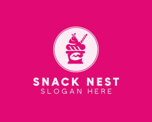 Ice Cream Sundae logo design