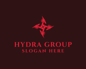 Fantasy Hydra Dragon logo