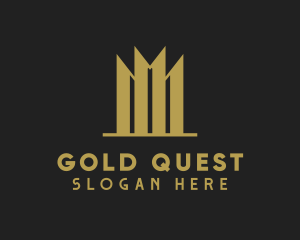 Gold Building Skyscraper logo design