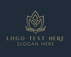 Elegant Floral Lotus  logo