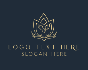 Elegant Floral Lotus  Logo
