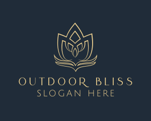 Elegant Floral Lotus  Logo