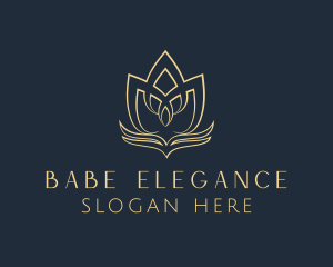 Elegant Floral Lotus  logo design