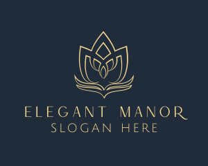 Elegant Floral Lotus  logo design