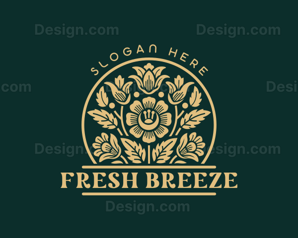 Stylish Flower Garden Logo