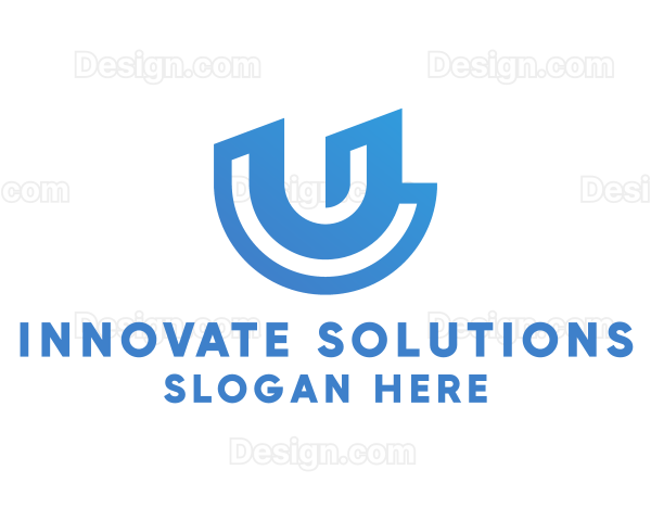 Creative Tech Letter U Logo