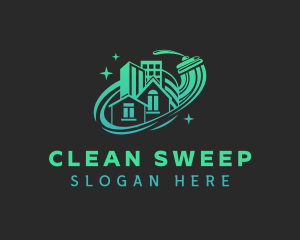 Gradient Clean Housekeeper logo design