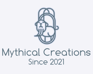 Mythical Creature Line Art logo design