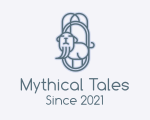 Mythical Creature Line Art logo design