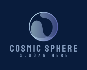 Simple Water Wave Sphere logo design