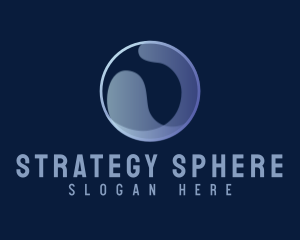 Simple Water Wave Sphere logo
