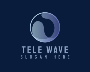 Simple Water Wave Sphere logo design