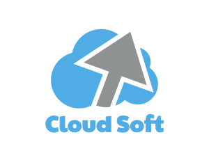 Cloud Arrow Cursor logo design