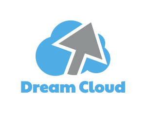 Cloud Arrow Cursor logo design