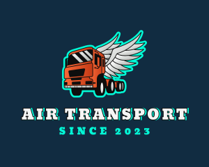 Trailer Truck Wings logo design