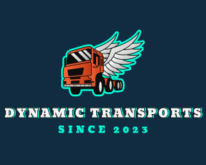 Trailer Truck Wings logo design