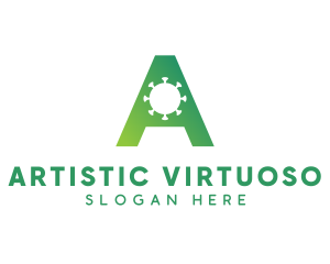 Germ Virus Letter A logo design