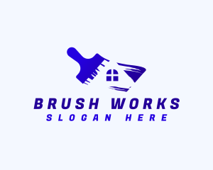 House Paint Brush logo design