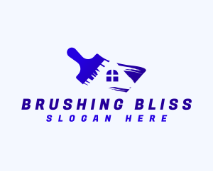 House Paint Brush logo design