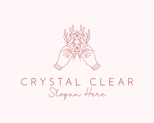 Natural Crystal Jewelry logo design