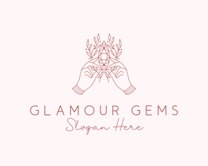 Natural Crystal Jewelry logo design