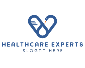 Heart Swan Healthcare logo design