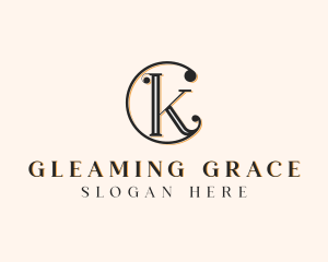 Elegant Jewelry Letter CK logo design