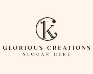 Elegant Jewelry Letter CK logo design