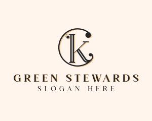 Elegant Jewelry Letter CK logo design