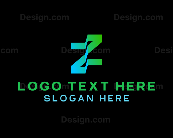 Digital 3D Letter Z Logo