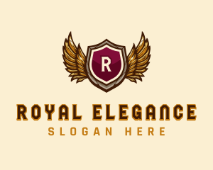 Royal Wings Shield logo design