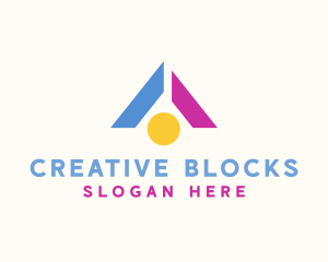 Triangle Child Toy Blocks logo design